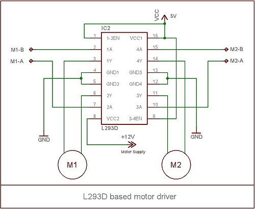 L293D Based Motor Driver