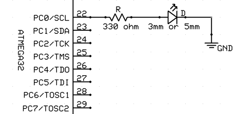 LED Blinking Schematic