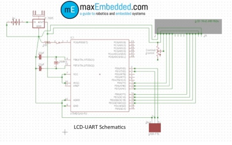 UART-LCD Schematics